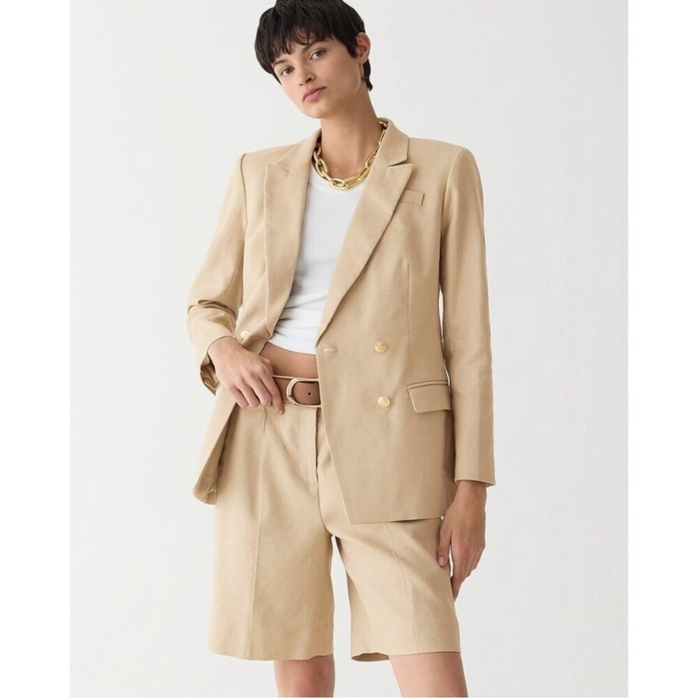 J. Crew Beige Linen Blazer size 6